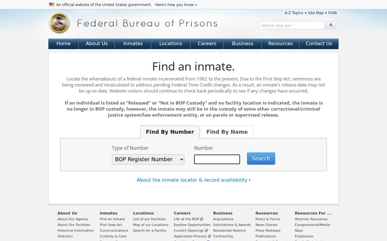 Ste. Genevieve County federal criminal history BOP inmate locator