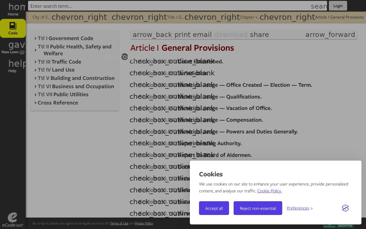 Ste. Genevieve criminal history rules in the municipal code